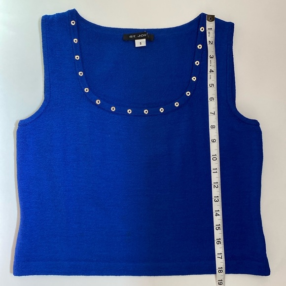 St John Knit Tank Blue Size Small - Picture 8 of 9